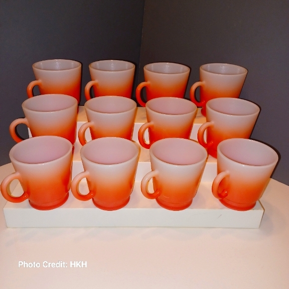 Rare!!! VHTF Vintage Mid-Century Hazel-Atlas Flamingo 13-Piece Punch Set - Picture 3 of 16